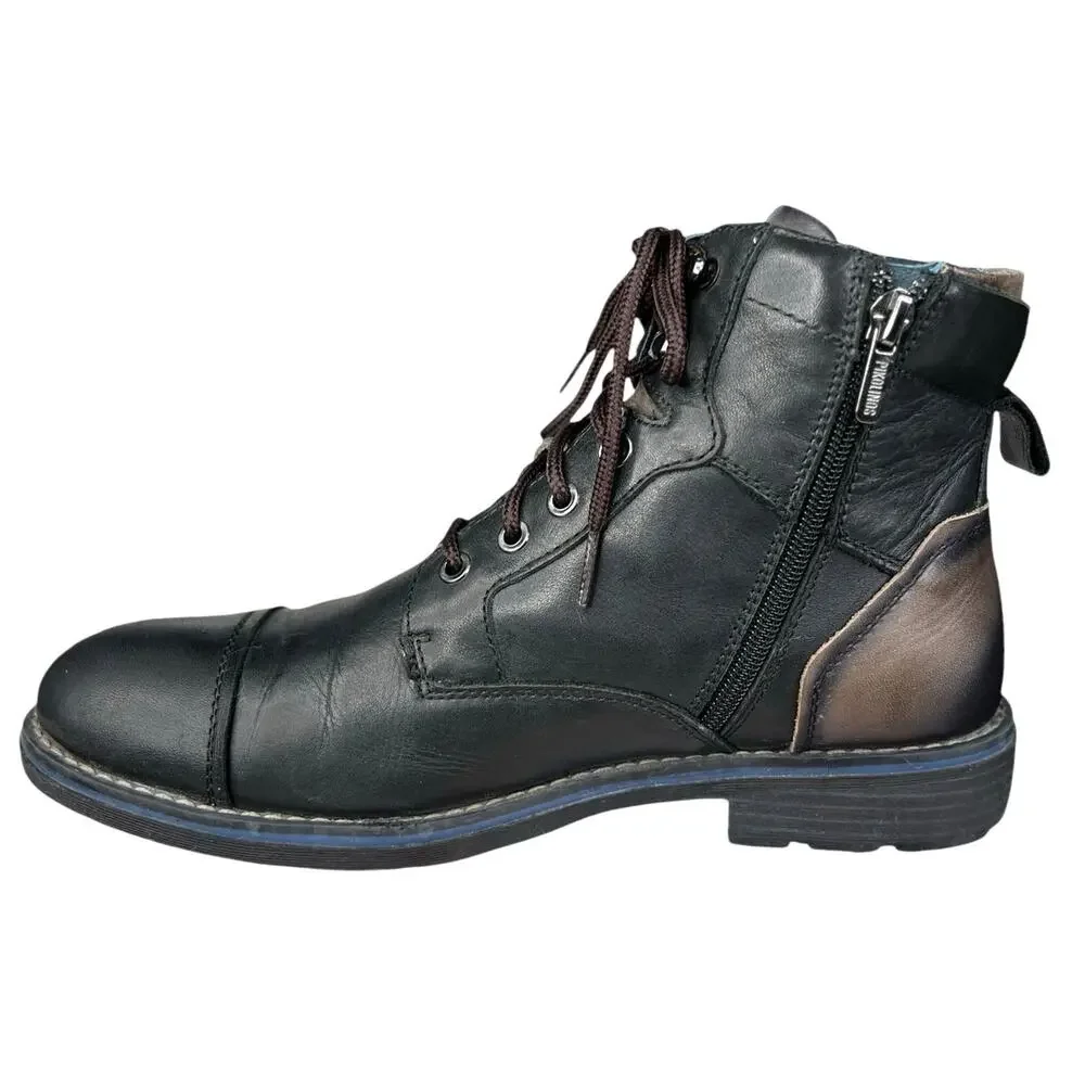 Pikolinos Men’s York M2M Black Leather Lace Up Chukka Boots Size 41 US 7.5/8